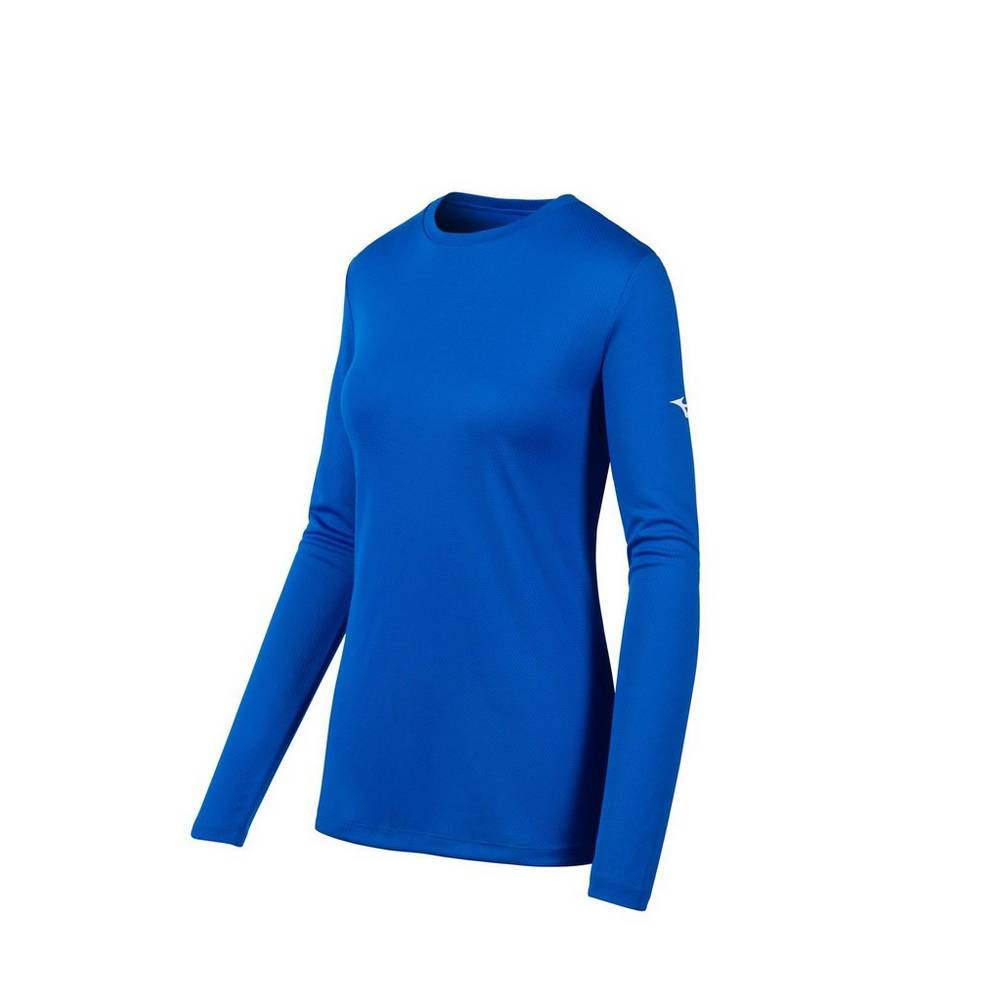 Womens Mizuno Long Sleeve T-Shirts Royal Philippines (BFUOQY157)